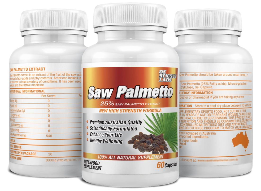 Saw Palmetto - 60 Capsules Prostate Health Mens Health Tablets Buy 2 -1